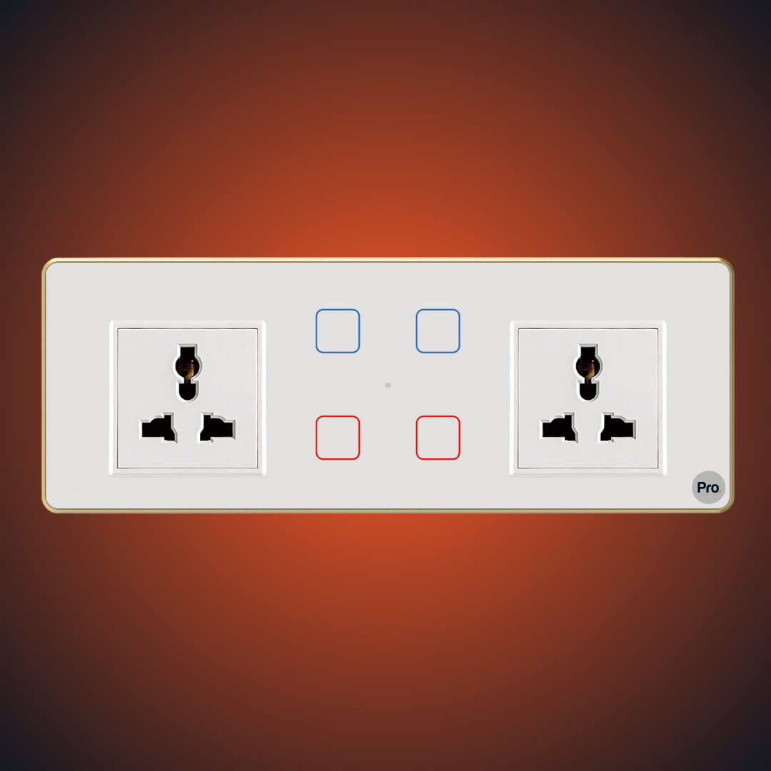 TouchX Neo 4 Switch 2 SKT - 6M 2 Sockets + (4S-16A)