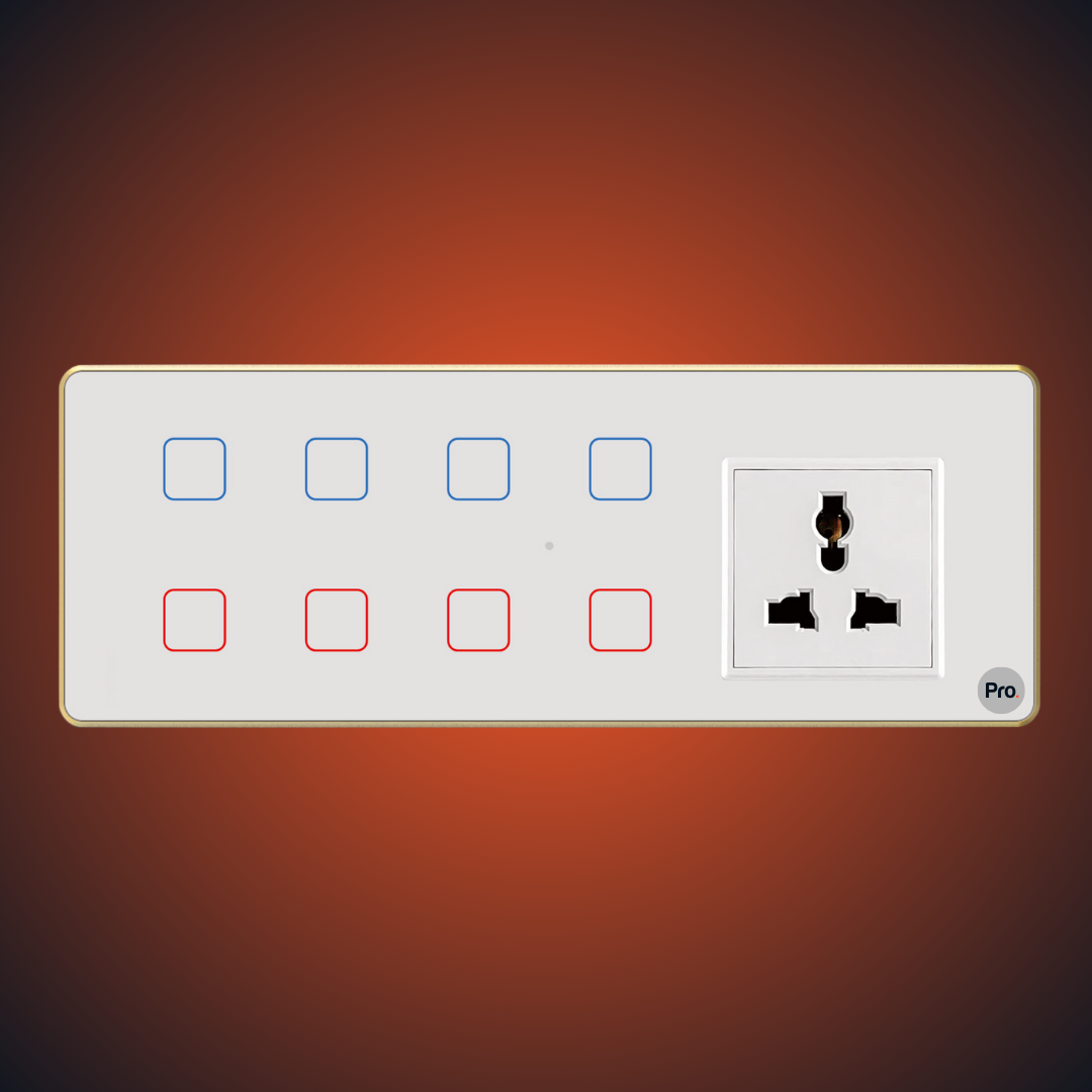 TouchX Neo 8 Switch 1 SKT - 6M 2 Sockets + (8S-16A)