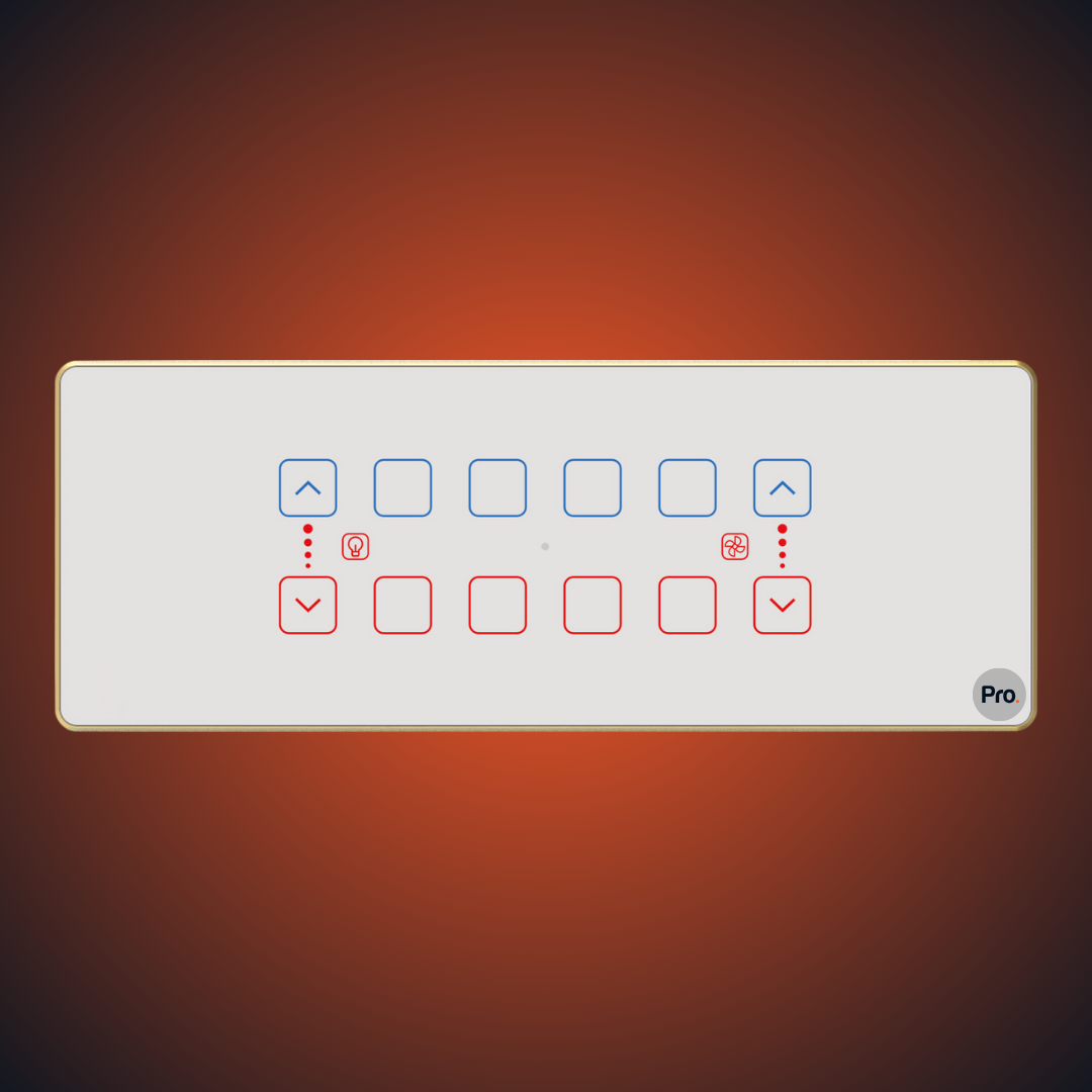 TouchX Neo 8 Switch 1LD 1FD - 8M 1L Dimmer + 1F Dimmer + (8S-16A)