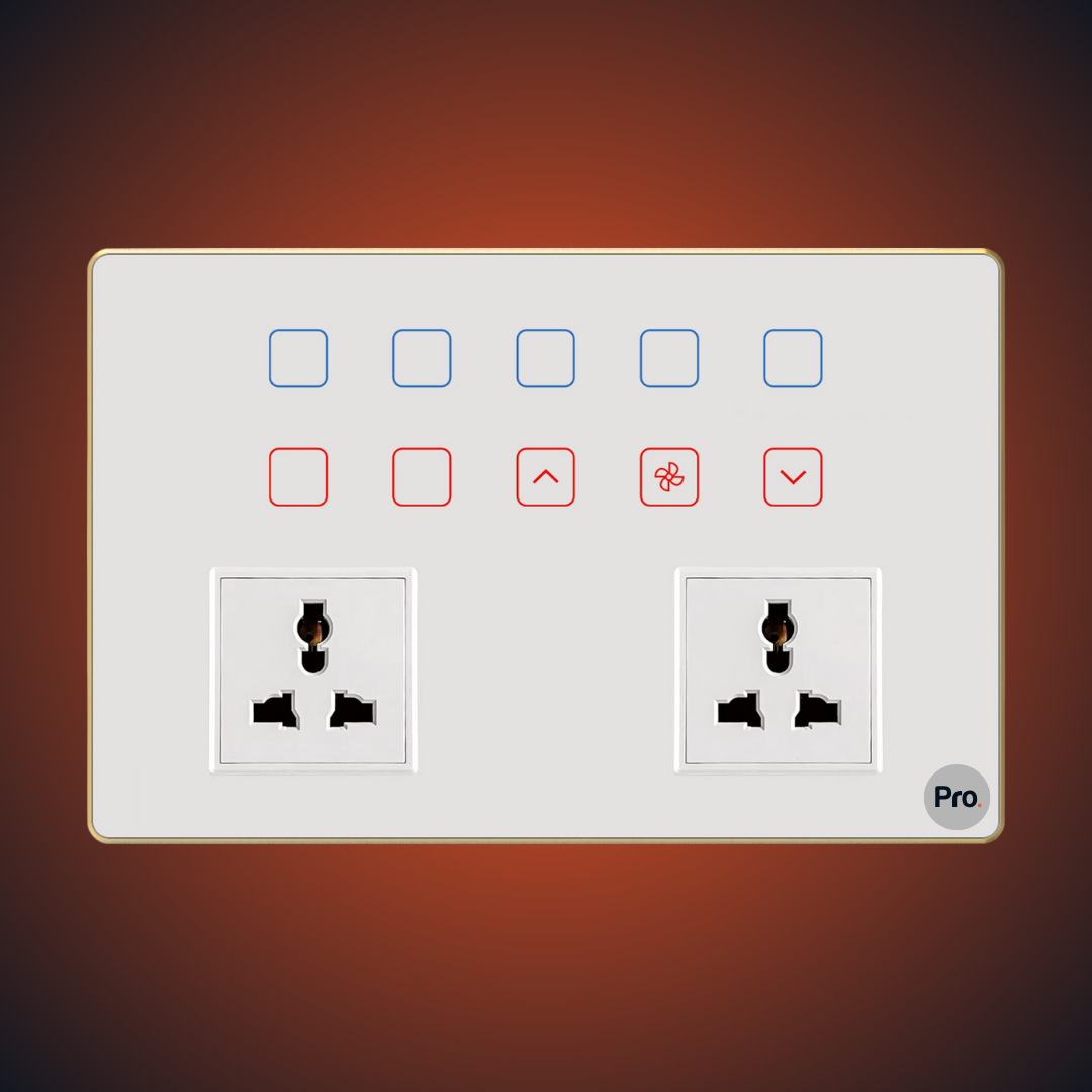 TouchX Neo 7 Switch 1FD 2SKT - 12M 1F Dimmer + (7S-16A)