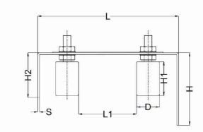 Guide Bracket with Two Nylon Roller