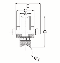 Sliding Gate Wheels with Bolt (Double Bearing, U Groove)