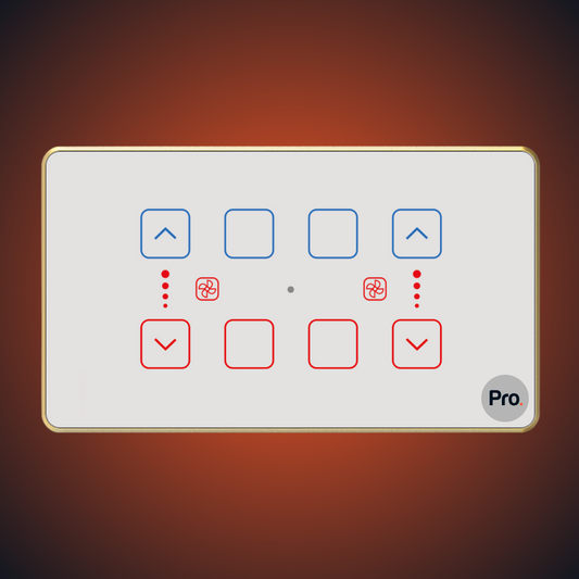TouchX Neo 4 Switch 2 Fan - 4M 2F-Dimmer + (4S-10A)