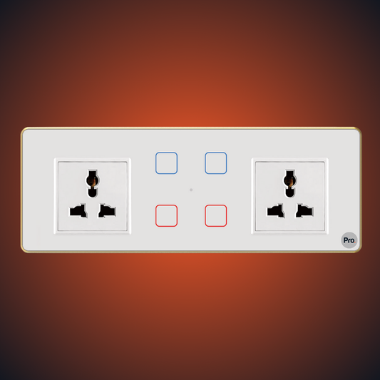 TouchX Neo 4 Switch 2 SKT - 6M 2 Sockets + (4S-16A)