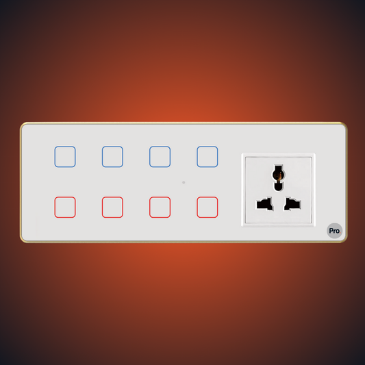 TouchX Neo 8 Switch 1 SKT - 6M 2 Sockets + (8S-16A)