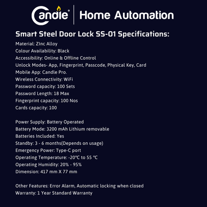 AcX SDL Steel Door Lock SS-01