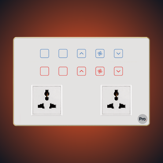 TouchX Neo 4 Switch 2FD 2SKT - 12M 2F Dimmer + (4S-16A)