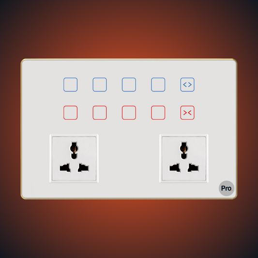 TouchX Neo 8 Switch 1CS 2SKT - 12M 1 Curtain Switch + (8S-16A)