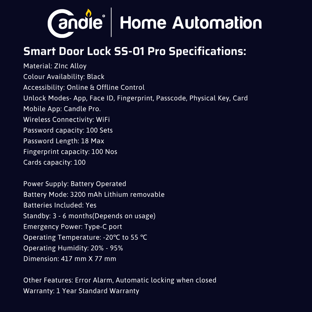 AcX SDL Steel Door Lock SS-01 Pro