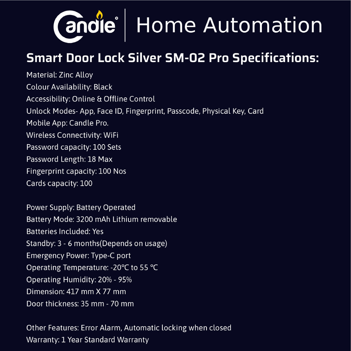 Candle AcX SDL- Silver SM-02 Pro