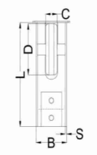 Sliding Cantilever Guide Wheel(8 Small Wheels & 8 Medium Wheels)