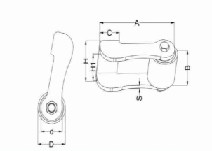 Sliding Curve Bi Folding Double Bearing Hinges