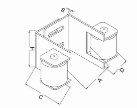 Sliding Curve End Cap with Nylon Roller