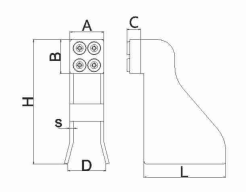 Sliding Curve Gate Stopper without Base Plate(Large Rubber)