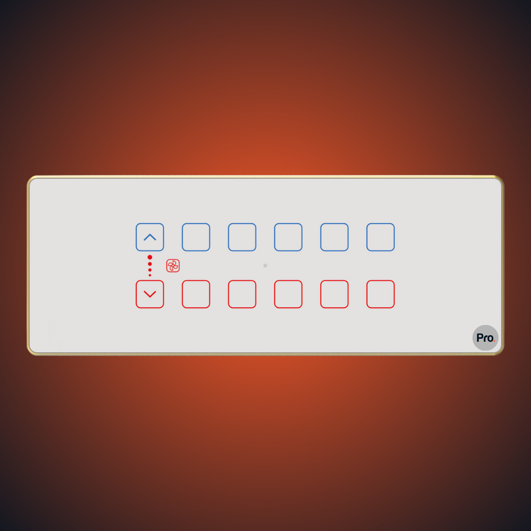 TouchX Neo 10 Switch 1FD - 8M 1F Dimmer + (2S-10A, 8S-16A)
