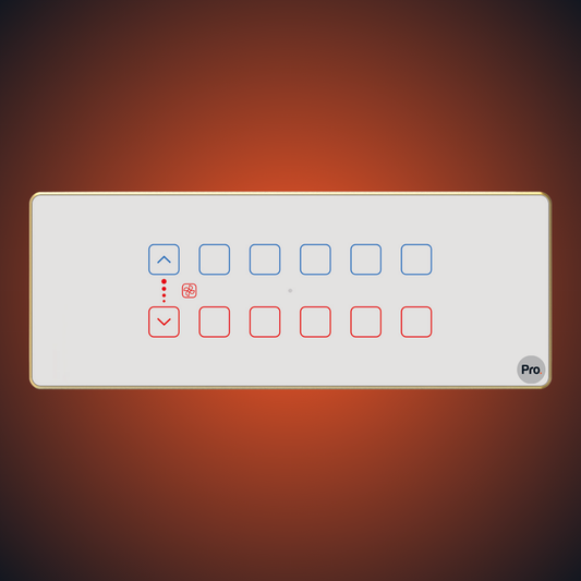 TouchX Neo 10 Switch 1FD - 8M 1F Dimmer + (2S-10A, 8S-16A)